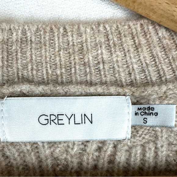 Greylin Button Down V-Neck Cable Knit Cardigan Sweater Classic Office Preppy - Picture 5 of 8